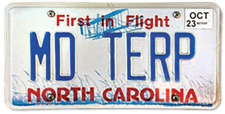 MD TERP license plate