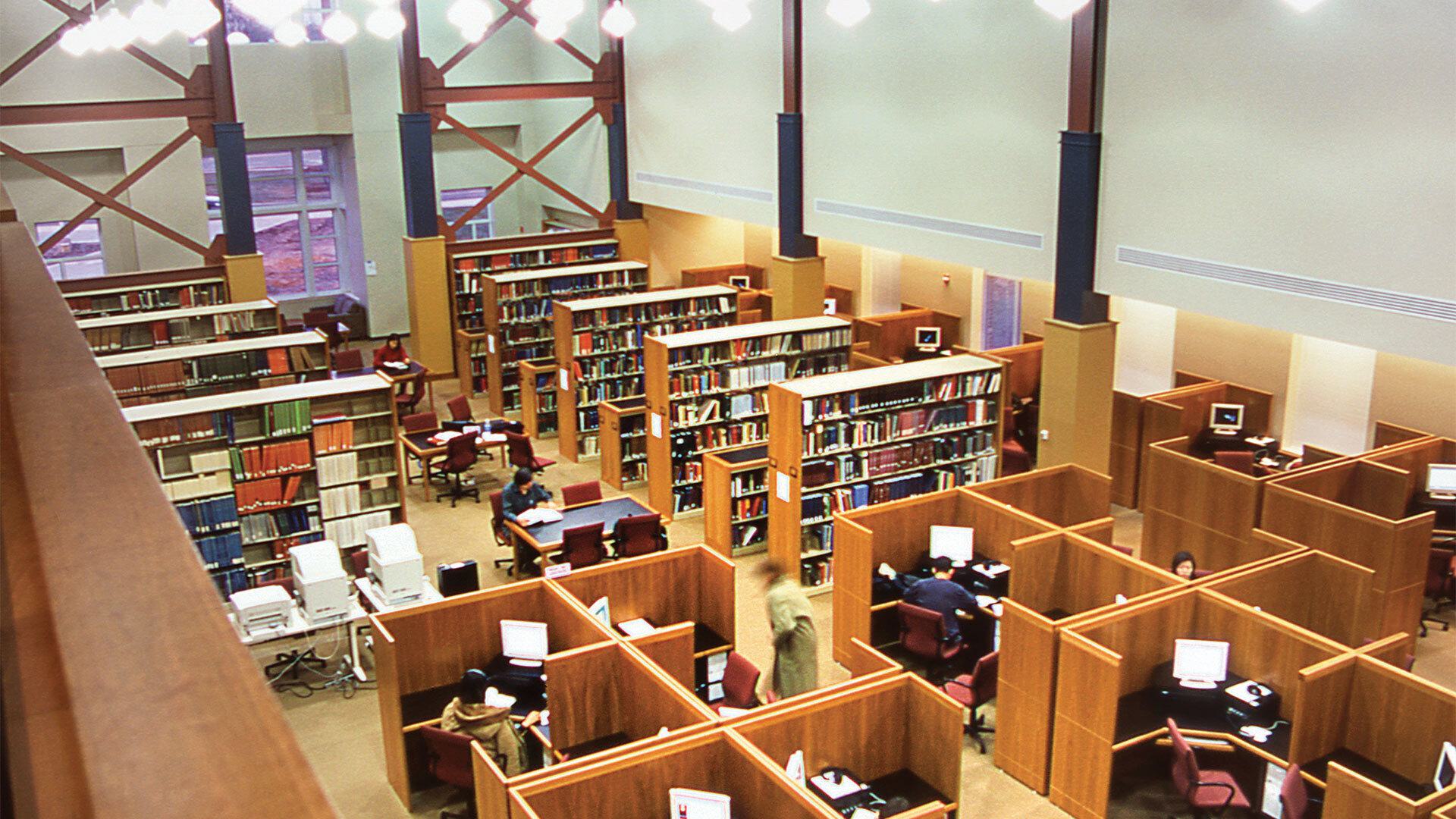overhead view of Michelle Smith Performing Arts Library