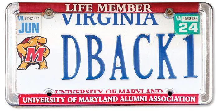 DBACK1 license plate