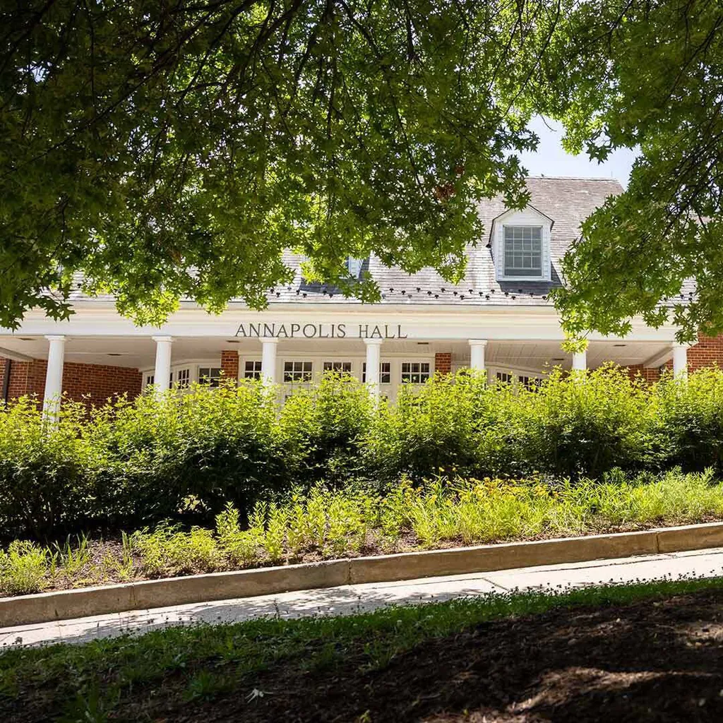 plants outside Annapolis Hall