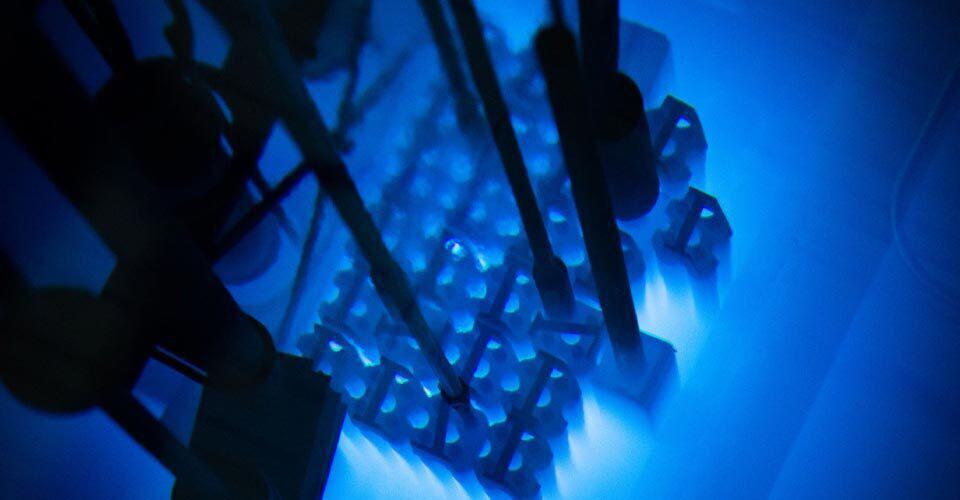 blue radiation emerges from the UMD reactor