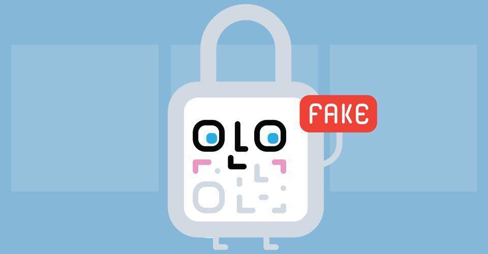 cartoon lock that says "fake"