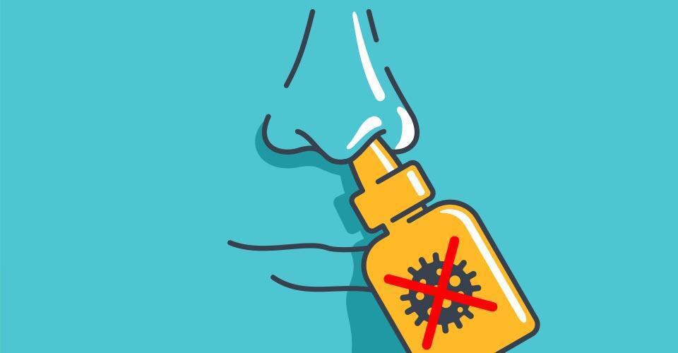 illustration of nasal COVID vaccine