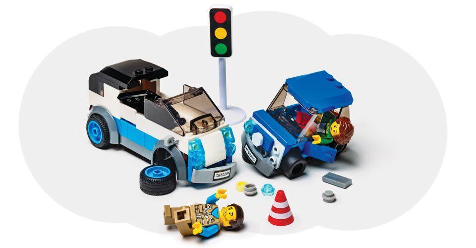 collision of Lego cars
