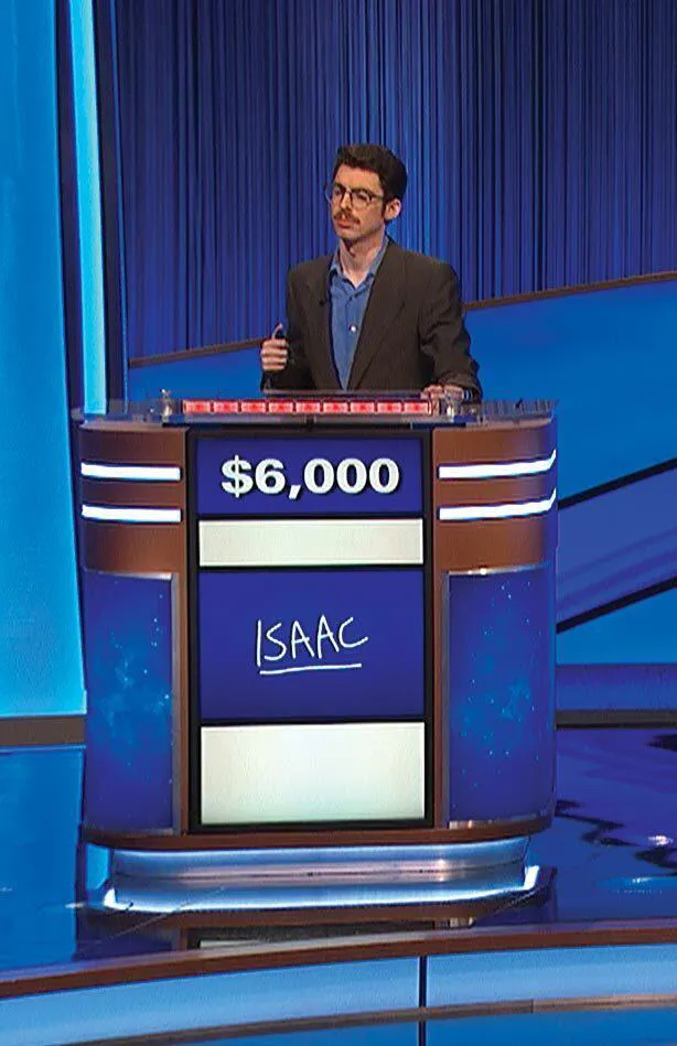 Isaac Hirsch on "Jeopardy!" set