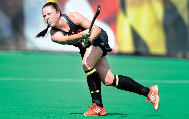 Grace Balsdon plays field hockey
