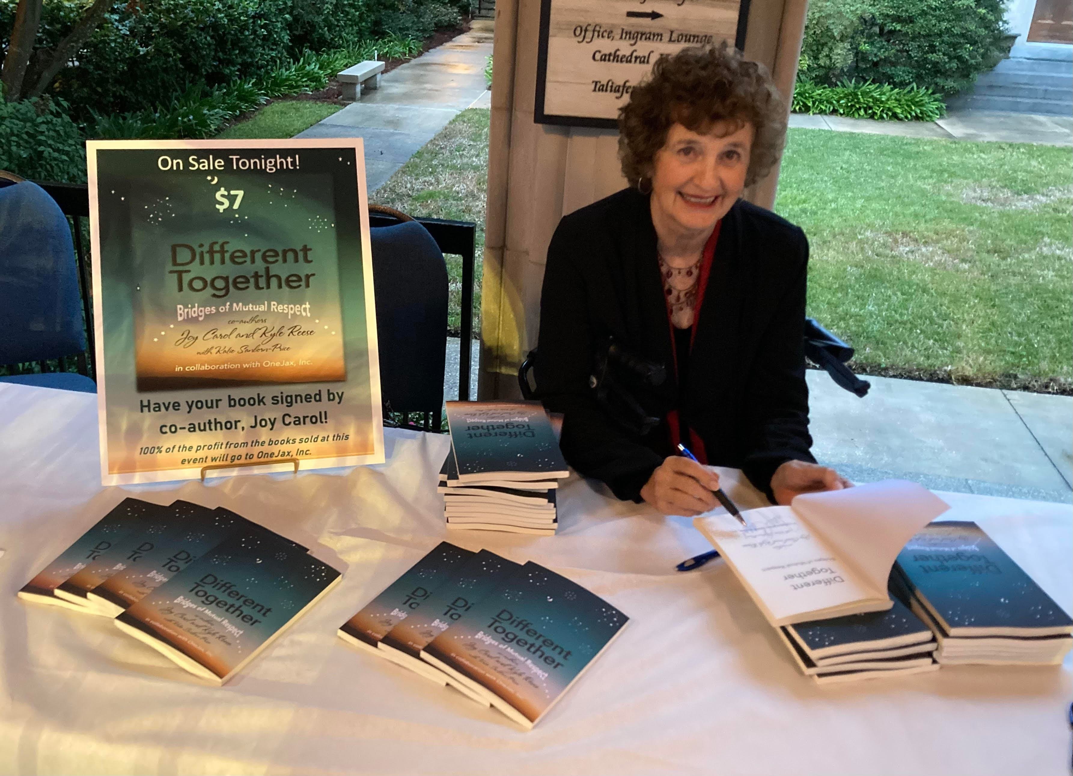 Joy Haupt Carol at book signing