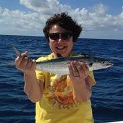 Ellen Treem poses with fish
