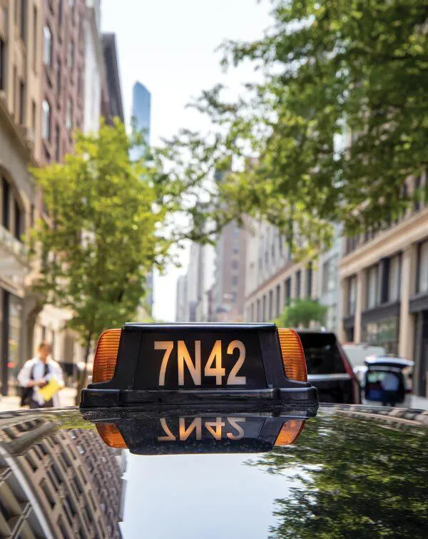 top of a taxi