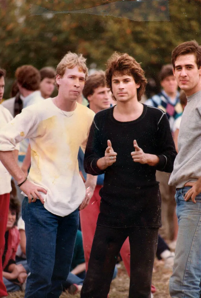 Howard Schacter poses with Rob Lowe