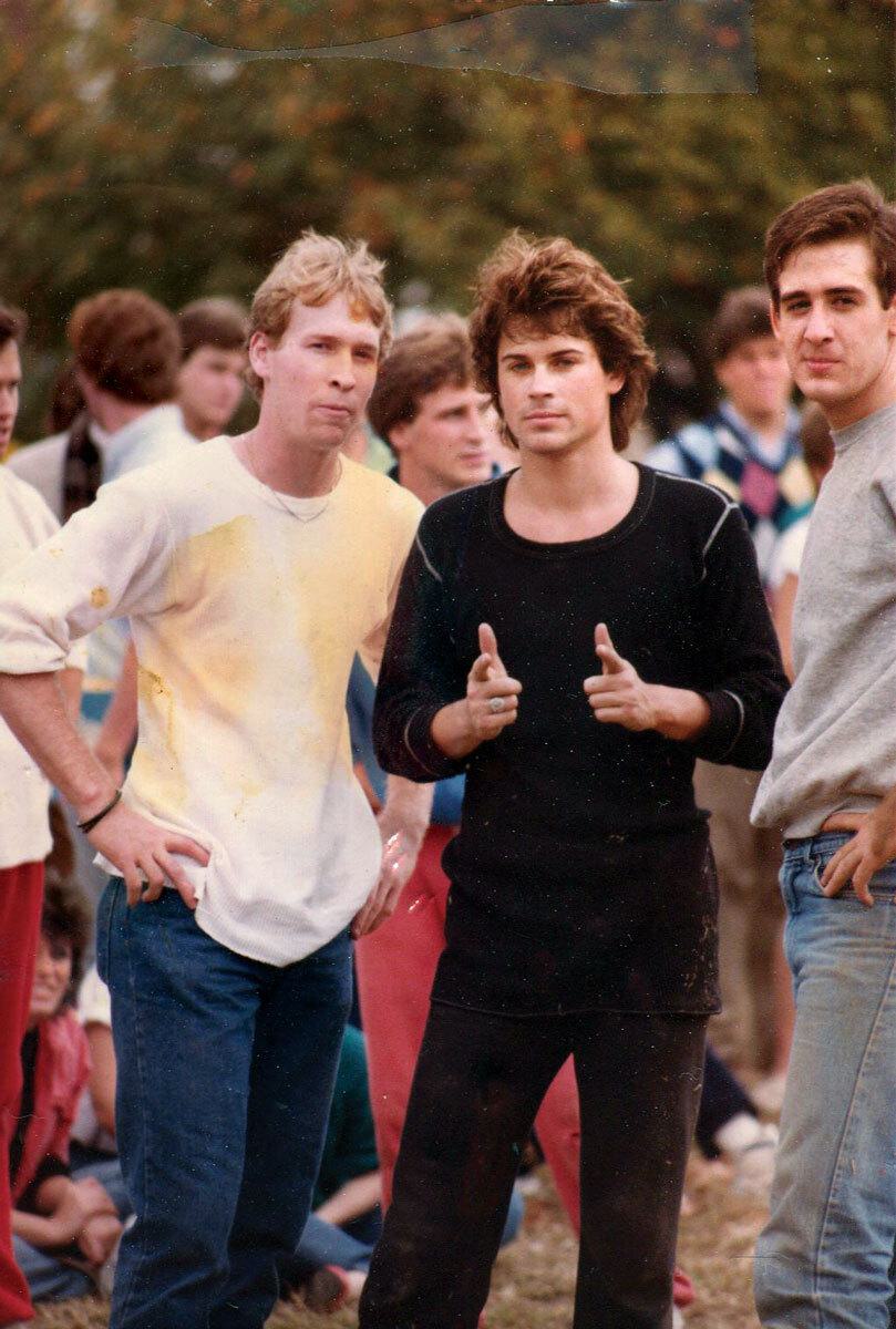 Howard Schacter poses with Rob Lowe