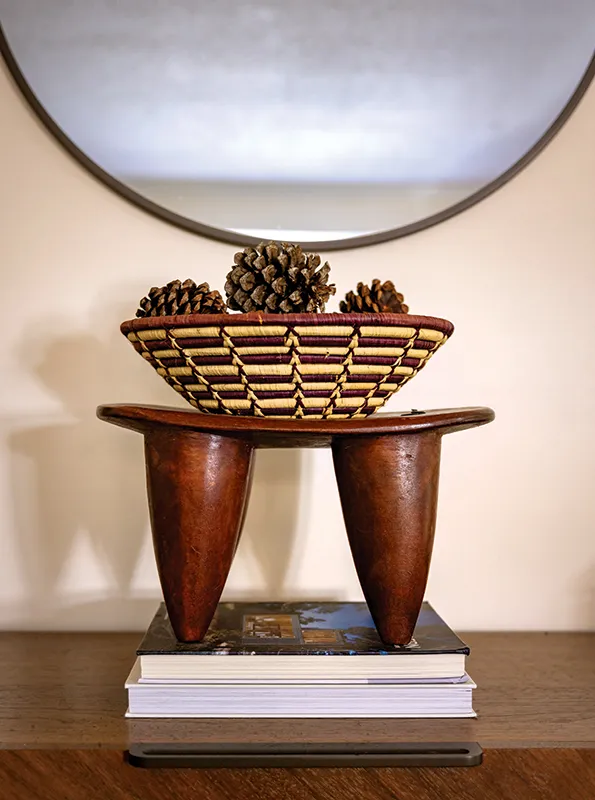 bowl with pinecones