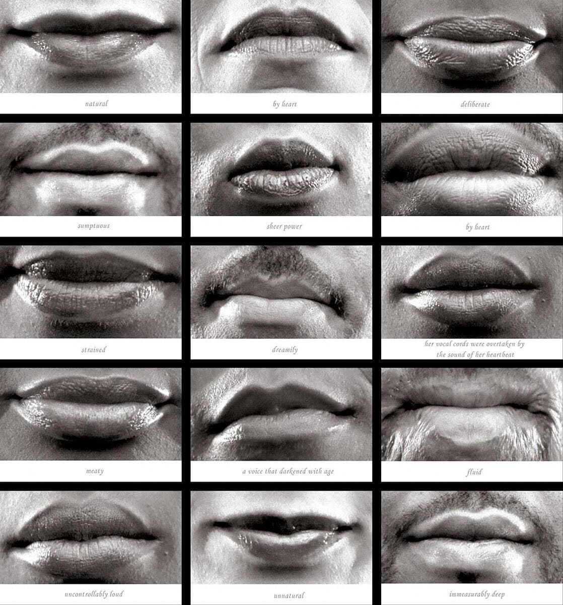 close-up photos of 15 mouths