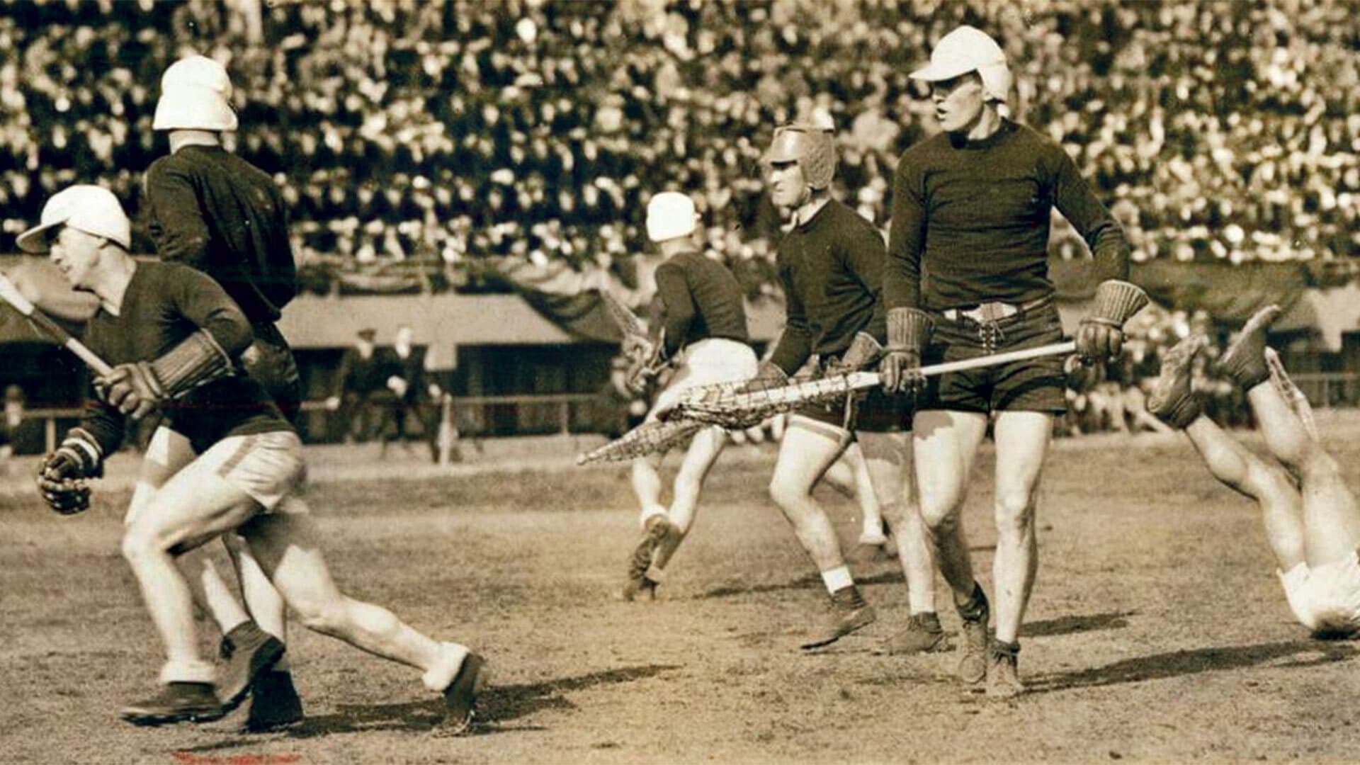 archival photo of men's lacrosse team